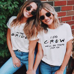 Bruid Team Graphic Tees Dames Bachelorette Party T-shirt Bruiloft Bridal Party Korte Mouw T-shirts Harajuku Female BFF Tops X0628