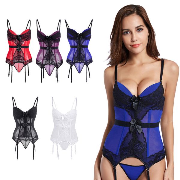 Sous-vêtements de mariée Hot Deep V Réparation Hauteur Elastique Coroute sexy CORSET SEXET avec jarretières