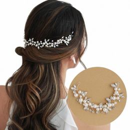 Bride Wedding Headdr Hicheste prince style fausse perle spectacle performance Performance Hair Decorati Active de mariage filaire f3wy #