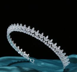 Mariées couronnes diadèmes pour mariage de luxe complet Zircon diadème bandeau de mariée coiffure anniversaire femmes cheveux bijoux accessoires 240102