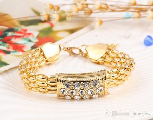 Bijoux demoiselle d'honneur Set Boucles d'oreilles diamant de soirée de mariage Parures Indian africaine comme Dubaï 18k Parures Gold