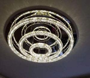 Korte ontwerp LED-kristallen kroonluchter Moderne verlichting AC110V 220 V Luster woonkamer licht