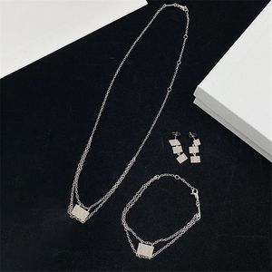 Abalorio colgante de cadena larga breve para mujer, pulsera de doble capa, collares de regalo para fiesta de mujer