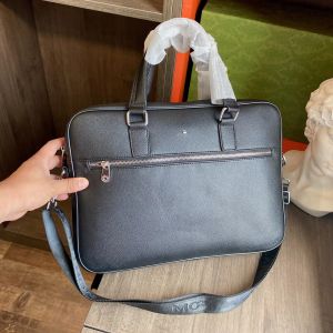 Aktetas Designer Tas Luxe laptoptas Effen kleur Letter Metalen ontwerp Grote capaciteit Leren aktetas Zakenliedentas Commerciële tas Stofzak Zeer goed