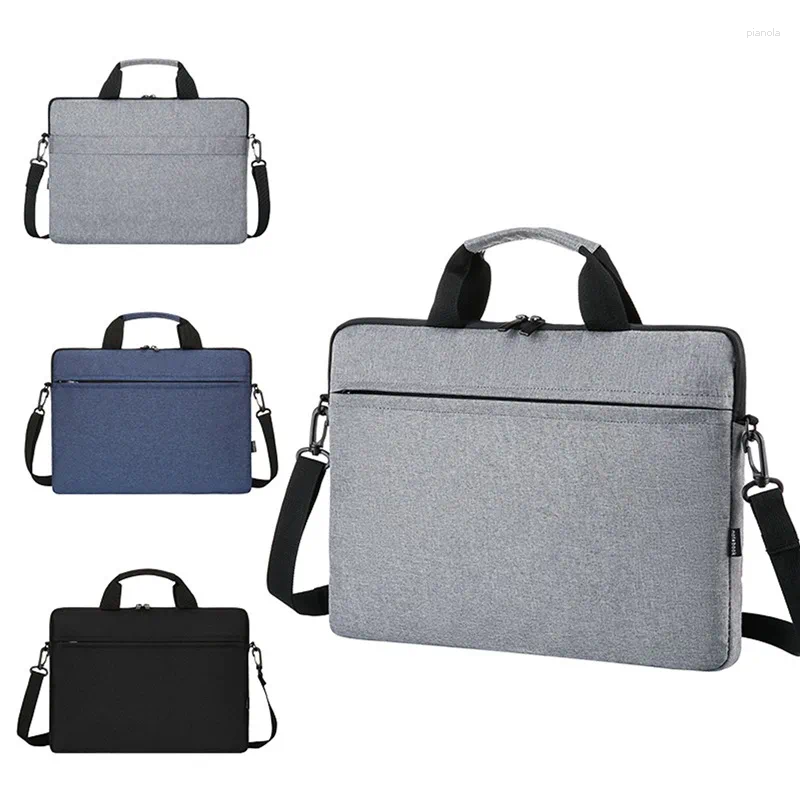 Briefcases 13 14 15 Inch Laptop Bag Portable Cover Liner Sleeve Handbag Solid Color Shoulder Women Men Notebook