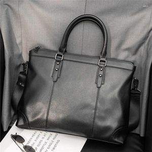 Maletines 14 'Maletín para hombres Bolsa para computadora portátil Versión coreana Carpeta para documentos Bolso de negocios Bolsos de hombro de moda Masculino