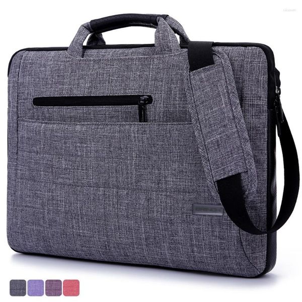 Maletines de 15,6 pulgadas, traje multifuncional de tela, funda portátil para portátil, bandolera de hombro, maletín para ordenador portátil/tableta/MacBook