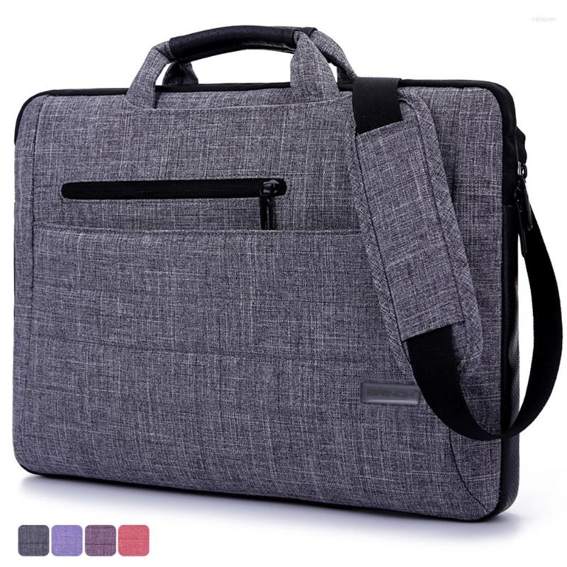 Briefcases 15.6 Inch Multi-Functional Suit Fabric Portable Laptop Sleeve Case Shoulder Messenger Bag Briefcase For Laptop/Tablet/MacBook