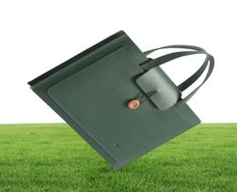 Aktetjes 156 inch MacBook -laptopzakken voor mannen luxe handtassen dames designer document tas korte case mode pu lederen4627515