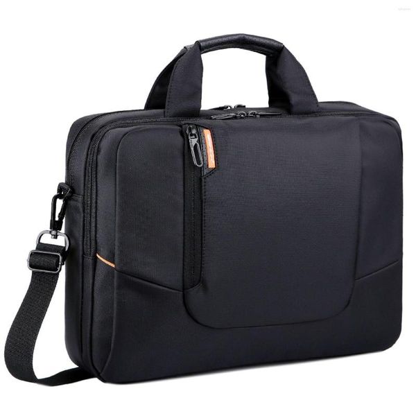 Maletines de 17,3 pulgadas de nailon suave impermeable para ordenador portátil, funda para ordenador portátil, funda con correa para el hombro, con bolsillos laterales, asas desmontables