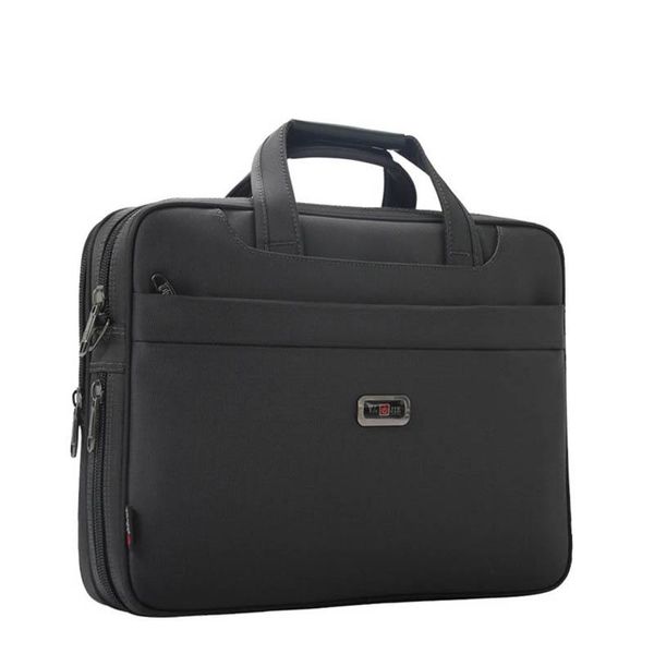 Minterías 2023 bolsas para computadoras portátiles para hombres vintage para 15 pulgadas Gran capacidad Casual maletín negro Bolsas de mensajería de hombro Diseñador de marca