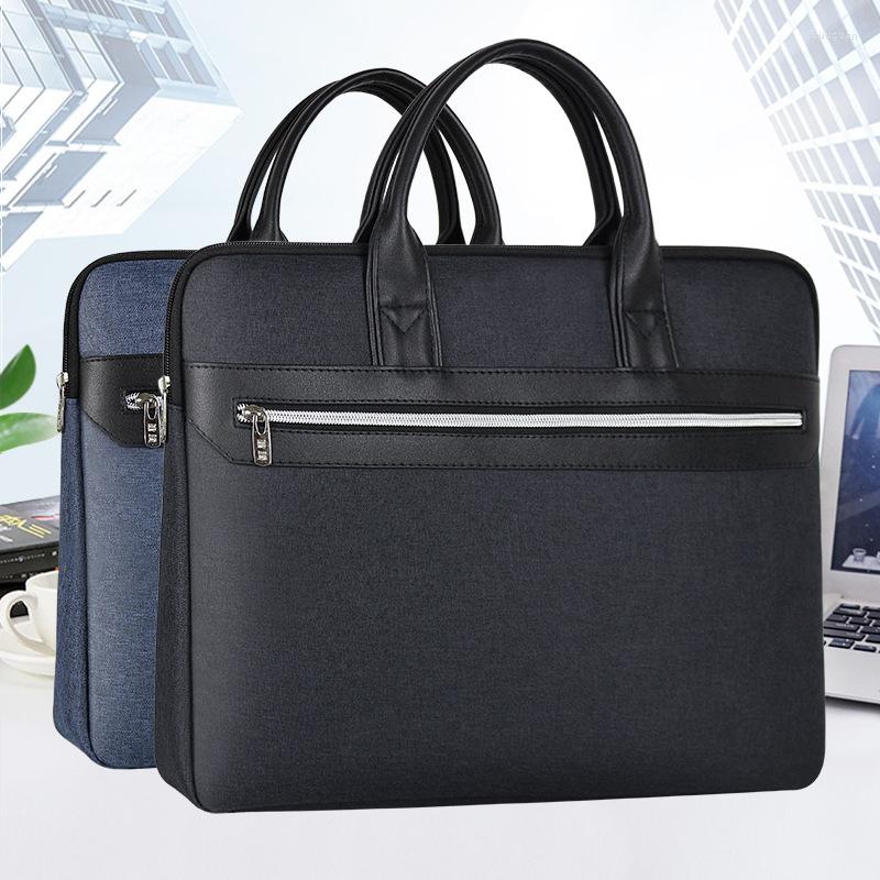 Briefcases A4 Portable File Bag Business Meeting Briefcase Data Office Waterproof