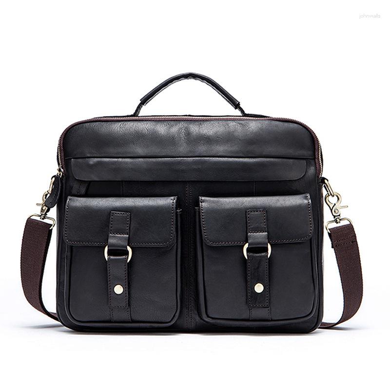 Портфели-сумки, мужские портфели из натуральной кожи, офисные сумки для ноутбука, сумки для документов, деловая сумка