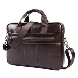 Porte-documents Porte-documents en cuir véritable Porte-documents Porte-documents Sacs pour ordinateur portable pour hommes Vache Sacs à main Mens Designer Messenger MenBriefcases