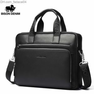 Porte-documents Porte-documents BISON DENIM Sac pour homme Porte-documents en cuir véritable14 Z230704