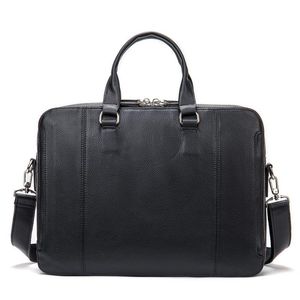 Porte-documents Business 15.6 pouces pochette d'ordinateur hommes en cuir véritable sac à main homme voyage homme haute qualité peau de vache sacs de messager