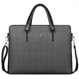 Porte-documents hommes d'affaires sacs à main bureau mâle porte-documents exécutif grand luxe fourre-tout sac pour ordinateur portable pour homme 2023 épaule Messenger Designer