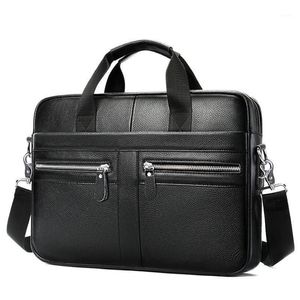 Porte-documents d'affaires pour hommes, grand fourre-tout, sacoches en cuir véritable, mallette pour ordinateur portable, bureau pour hommes 20211242e