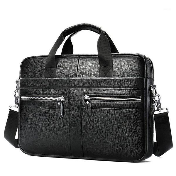 Porte-documents Business hommes grand sac fourre-tout en cuir véritable sacs de messager mallette pour ordinateur portable bureau pour hommes 20211274s