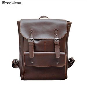 Aktetjes Business Office Laptop Backpack Men Multifunctionele schooltassen Designer Pu Leather Backbag Women Travel Bag Pack Casual 288Q