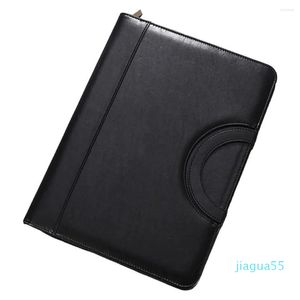 Porte-documents Conteneur de cartes Grande capacité Dossier de fichiers Stylo Insert Slots Pochette de rangement Faux cuir Business