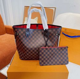 Aktetassen Avondtassen 2023 designer luxe boodschappentas 2-delige set dameshandtas met portemonnee leer mode nieuwe dames luxe handtassen