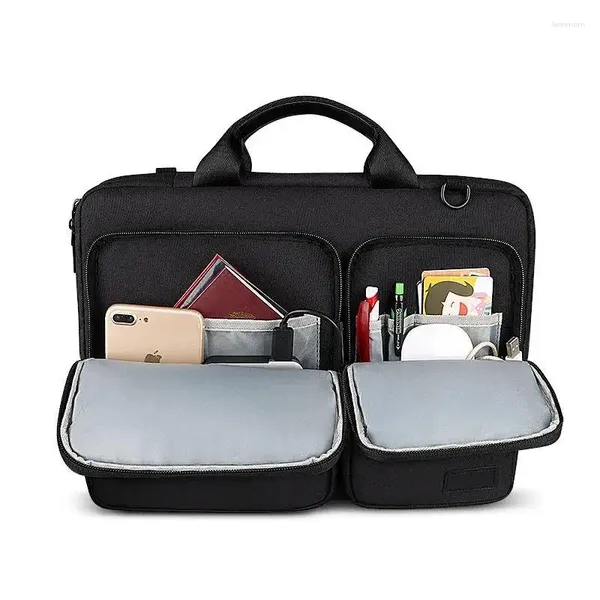 Maletines Moda Poliéster Bolsas para portátiles para hombres Mujeres 13.3 14.1 15.4 15.6 pulgadas Macbook Casual Portátil Portátil Impermeable Bolsa de oficina