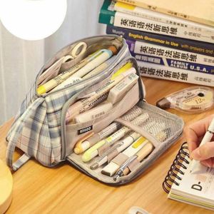 Maletines Estuche de lápices de gran capacidad Kawaii School Pen Case Suministros Lápiz Bolsa de almacenamiento Estudiantes Estuches de lápices Big Pen Box Pouch Papelería 230719