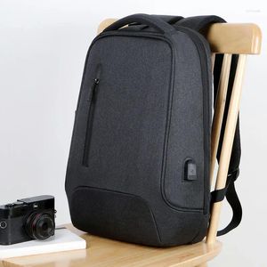 Porte-documents grande capacité Smart Men Sacs d'école imperméables Anti-vol Mochila Business Twinkle Sac à dos pour ordinateur portable avec port USB