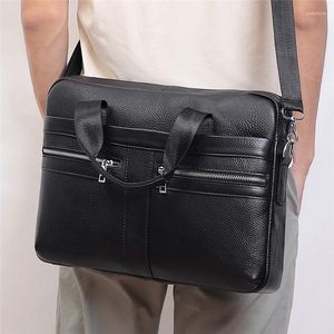 Misportés Sac pour hommes Véritable Men de cuir pour les sacs de documents pour ordinateur portable Bureau / Computer Totes