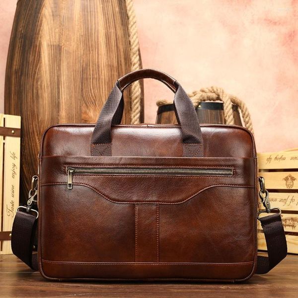 Porte-documents en cuir pour hommes, porte-documents de luxe de styliste, Style Vintage, pour les déplacements, Business S 15.6 pouces, sacoche pour ordinateur portable