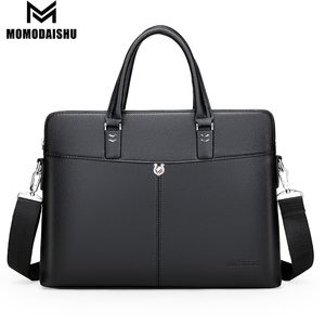 Aktetassen mannen aktetas tassen zakelijk lederen tas schouder messenger tassen werk handtas 14 inch laptop tas multifunctionele ritszak 230520