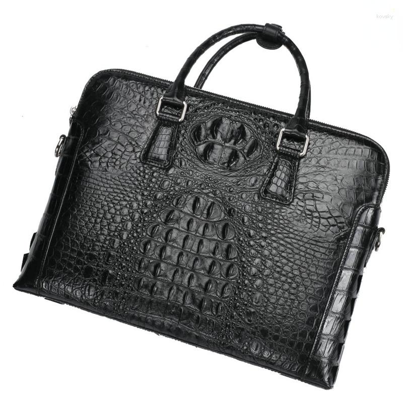 BROCTHUSES MÄNS DUBBEL DUMPLASSBASS PRECORCECAS ERENGE LÄDER Fashion Office Computer Bag High-End Luxury Trend Messenger Handväskor