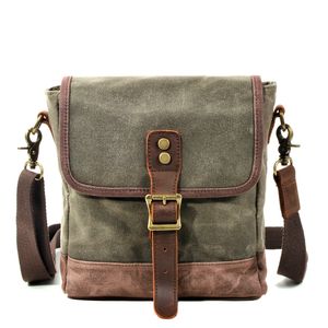 Porte-documents en toile cirée vert olive Everyday Purse Sling Shoulder Bag 230703