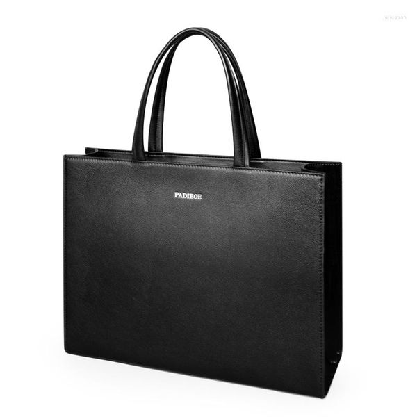 Porte-documents PADIOEE Business Men's Briefcase Portable Leather Bag Tote Large Capacity File Vachette