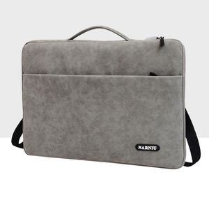 Porte-documents PU Laptop Sleeve Housse de protection Sac à bandoulière pour CASE 121416in Computer Notebook Business Antichoc Sac à main 230211