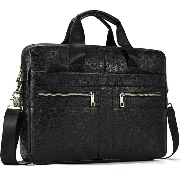 Maletines sbirds Black Men Maletín Case Doctor Layer Business Office Hombre Laptop Bags Cuero genuino Computer Male Bag 230724