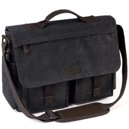 Aktetassen vaschy messenger tas voor mannen vintage waterbestendig gewaxt canvas 17 inch laptop aktetas gevuld met schouder vrouwen 230323