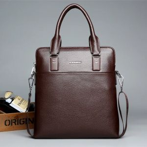 Mots de maltructeurs Vintage Vertical Men Sac de mallette avec fermeture à glissière en cuir de haute qualité sac à main décontracté sac crossbody sac pour mâle