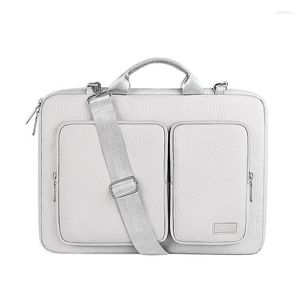 Aktetjes Waterdichte schokbestendige laptoptas aktetas Men Women Shoulder Tote Crossbody Travel Office Business Document Opslag Pouch E504