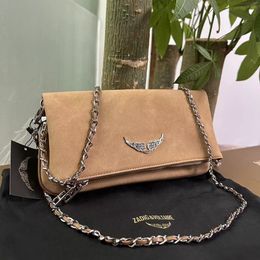 Aktetassen Zadig Voltaire Zwarte tas tote handtas Schouder Designer tas heren Echt leer mini Pochette Rock Swing Your Wings Luxe ketting clutch Cross body tassen