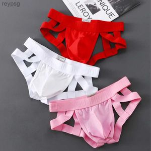 Slips Culottes 2022 Nouveaux Hommes Sexy Taille Basse G-strings String Jock Strap Sous-Vêtements Poche Convexe Sous-Vêtements Gays Vêtements Lingerie YQ240215