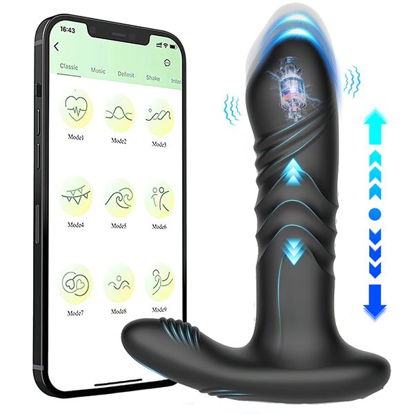 Calzoncillos Bragas Aplicación Control Plug Anal Vibrador Thursting Masajeador de Próstata Testículo Butt Anus Estimulador Masturbador Masculino Exótico Juguete Sexual para Hombres 230904