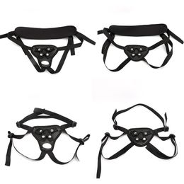 Calzoncillos Bragas Consoladores de cuero negro Pantalones Juguetes sexuales eróticos para lesbianas Correa de pene usable en juego para adultos 230904