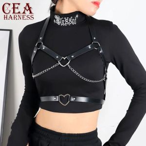 Briefspanties cea Lovering Sexy Harness Femme Femme Bondage thoracique BDSM BDSM Gothic Chain ShetSenders Garter Breer Bra Goth Chest Belt Party