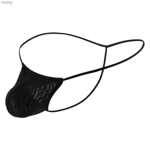 CLEVER-MENMODE Mini String hommes Sexy G String sous-vêtements T pantalon caleçon taille basse Bikini mâle exposé fesses Panites YQ240215