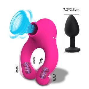 Slips Culottes Cock Rings Vibrateur Sucer Pénis Manches Anneau Éjaculation Délai Couple Sex Toys pour Hommes Clit Stimulation Cockring 230824