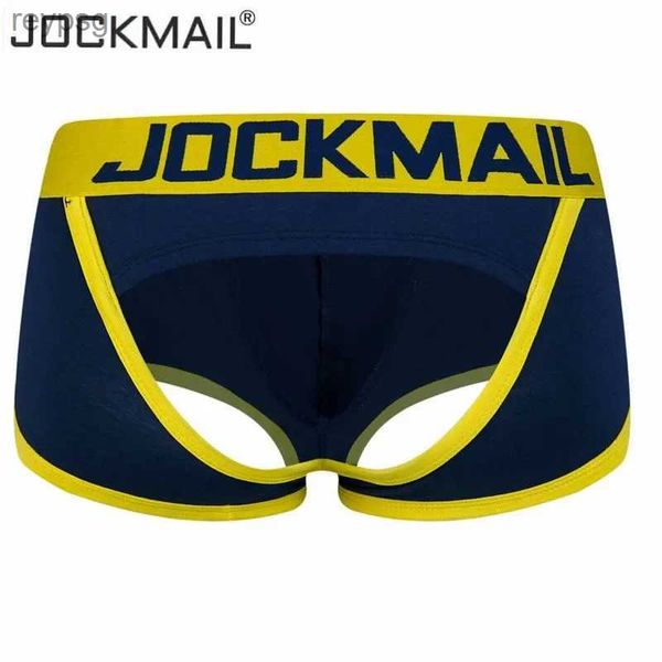 Slips culottes marque de mode Sexy hommes sous-vêtements dos nu pénis Jock Strap homme tongs G-Strings Gay hommes shorts Jockstraps YQ240215