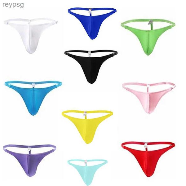 Calzoncillos bragas ropa interior de moda para hombre Sretch G-string T-back Micro tanga ropa interior Homme Tanga De Hombre ropa interior hombre YQ240215