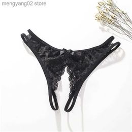 Slips Slipje Grote Maat Kanten Transparante Slipje Sexy Lingerie Open Kruis Sex Strings Vrouwen Erotische Ondergoed Sexy Perspectief Slipje M-XL T23601